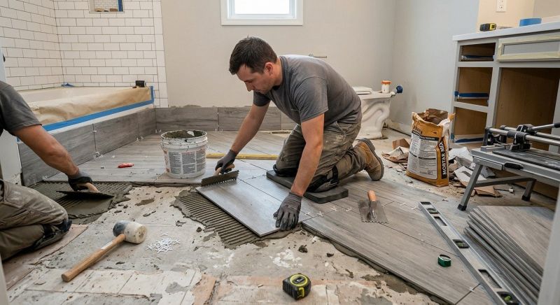 Our team working on Bathroom Remodeling projects in Nashville, TN